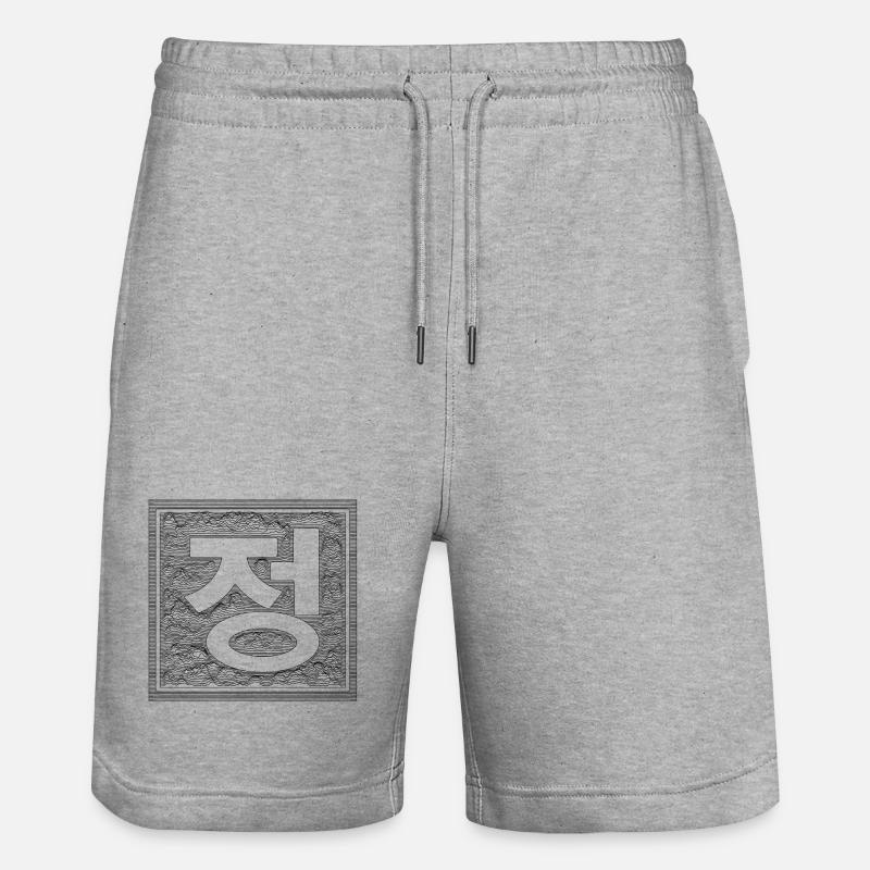 Jeong - Noir - Short de jogging bio TRAINER Stanley/Stella unisexe - gris chiné