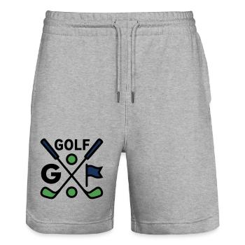 Golf Clubs Golf Club Men's Excursion - Stanley/Stella Trainer Unisex Organic Jogging Shorts - heather grey - Front - Nik (191cm) & Marisol (170cm)