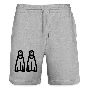 tauchen - Stanley/Stella Unisex Bio Joggingshorts Trainer  - Grau meliert - Vorne - Nik (191cm) & Marisol (170cm)