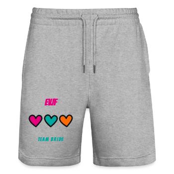 EVJF. MARIEE. TEAM. TEAM MARIEE. FUTURE MARIEE - Short de jogging bio TRAINER Stanley/Stella unisexe - gris chiné - Devant - Nik (191cm) & Marisol (170cm)