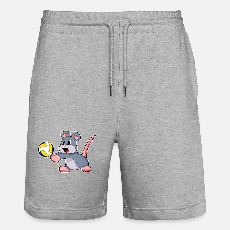 Volleyball de souris - Short de jogging bio TRAINER Stanley/Stella unisexe - gris chiné