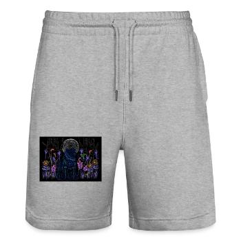 Spirit Bear - Stanley/Stella Trainer Unisex Organic Jogging Shorts - heather grey - Front - Nik (191cm) & Marisol (170cm)