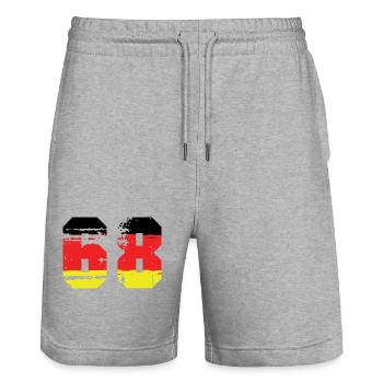 68 Numéro Allemagne Jersey - Short de jogging bio TRAINER Stanley/Stella unisexe - gris chiné - Devant - Nik (191cm) & Marisol (170cm)