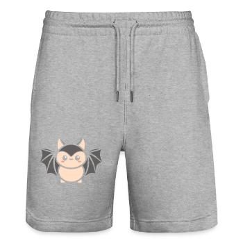 chauve-souris - Short de jogging bio TRAINER Stanley/Stella unisexe - gris chiné - Devant - Nik (191cm) & Marisol (170cm)