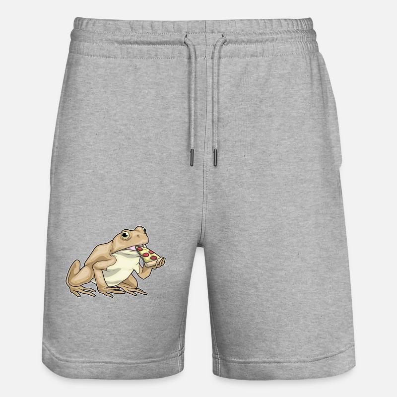 Pizza Grenouille - Short de jogging bio TRAINER Stanley/Stella unisexe - gris chiné