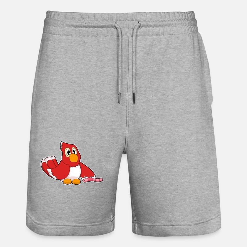 Ver perroquet - Short de jogging bio TRAINER Stanley/Stella unisexe - gris chiné