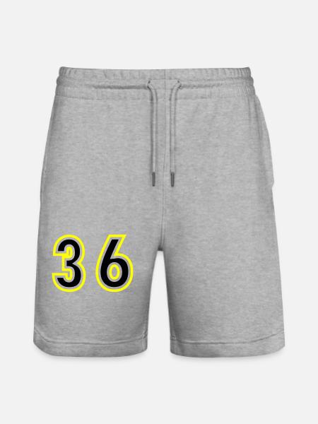 36 Number College - Stanley/Stella Trainer Unisex Organic Jogging Shorts - heather grey