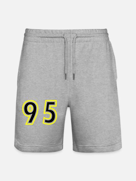 95 Number College - Stanley/Stella Trainer Unisex Organic Jogging Shorts - heather grey