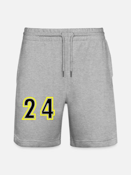 24 Number College - Stanley/Stella Trainer Unisex Organic Jogging Shorts - heather grey