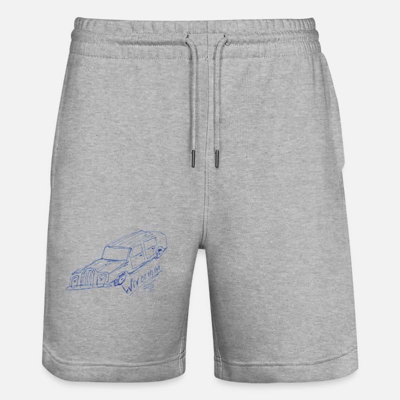 wrrroommm for white - Stanley/Stella Unisex Bio Joggingshorts Trainer  - Grau meliert