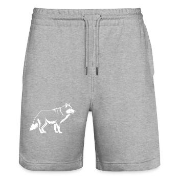 loup - Short de jogging bio TRAINER Stanley/Stella unisexe - gris chiné - Devant - Nik (191cm) & Marisol (170cm)
