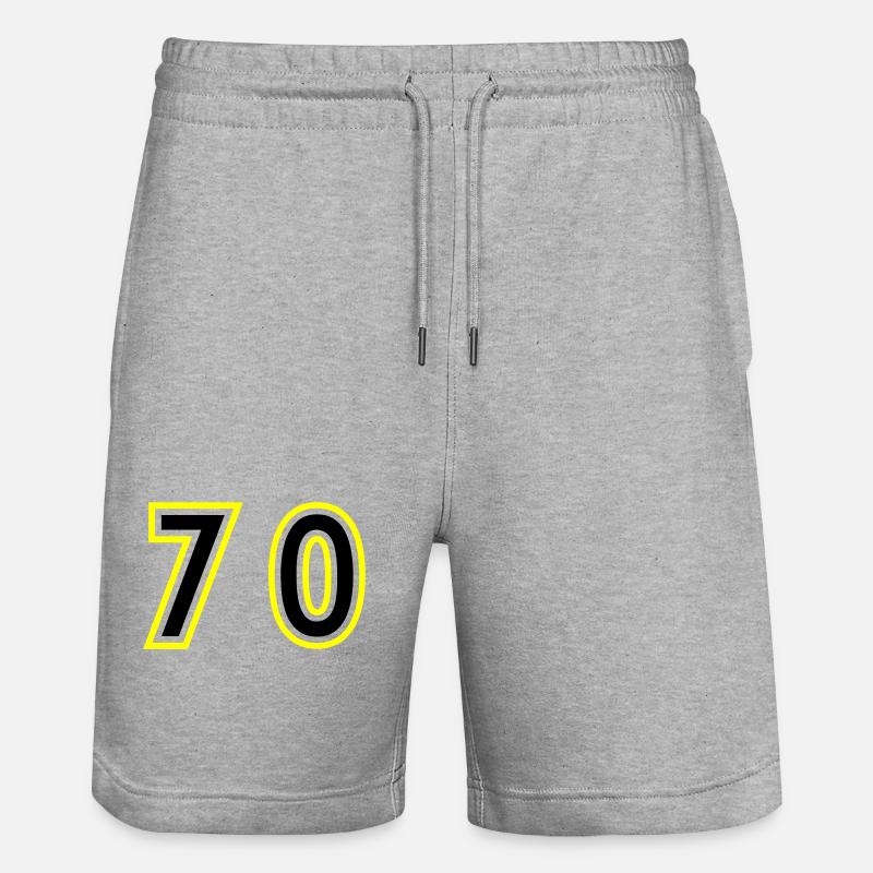 70 Nombre Collège - Short de jogging bio TRAINER Stanley/Stella unisexe - gris chiné