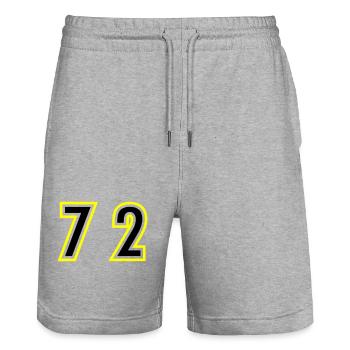 72 Zahl College - Stanley/Stella Unisex Bio Joggingshorts Trainer  - Grau meliert - Vorne - Nik (191cm) & Marisol (170cm)