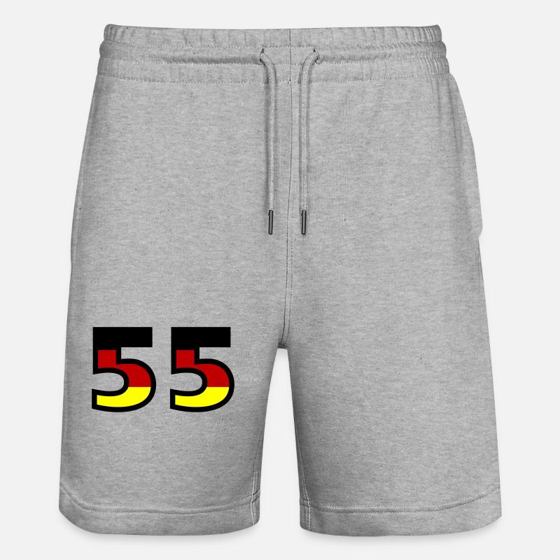 55 Numéro Allemagne Jersey - Short de jogging bio TRAINER Stanley/Stella unisexe - gris chiné