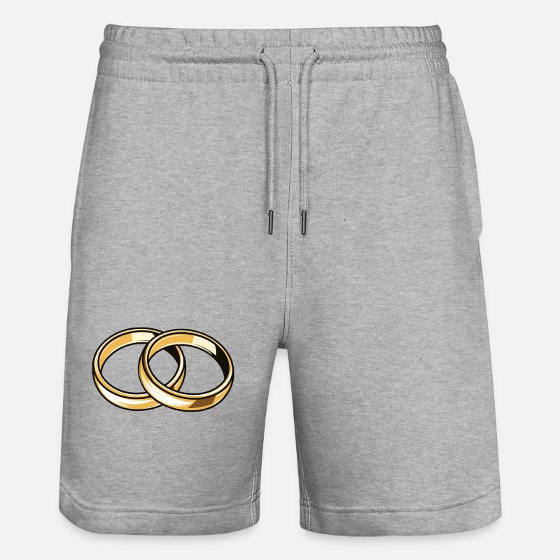 Alliances Mariage - Short de jogging bio TRAINER Stanley/Stella unisexe - gris chiné