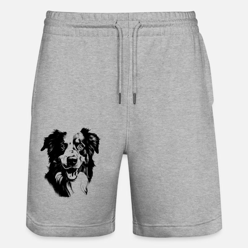 Australian Shepherd - Stanley/Stella Unisex Bio Joggingshorts Trainer  - Grau meliert