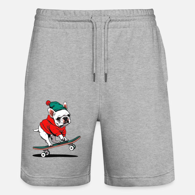 Skatemops - Stanley/Stella Unisex Bio Joggingshorts Trainer  - Grau meliert