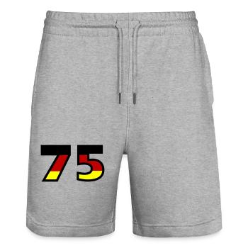 75 Number Germany Jersey - Stanley/Stella Trainer Unisex Organic Jogging Shorts - heather grey - Front - Nik (191cm) & Marisol (170cm)
