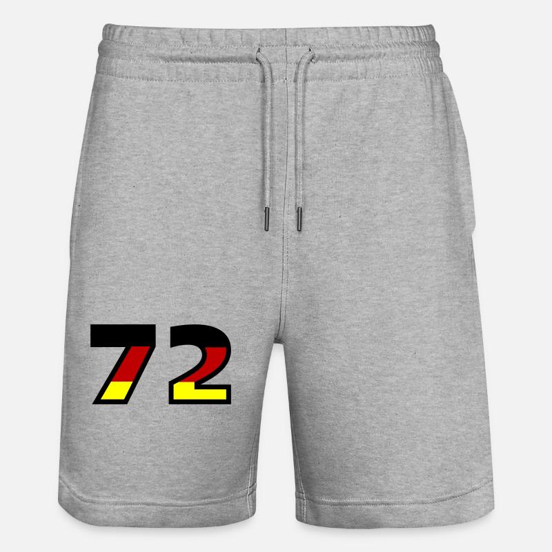 72 Numéro Allemagne Jersey - Short de jogging bio TRAINER Stanley/Stella unisexe - gris chiné