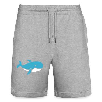 Wal - Stanley/Stella Unisex Bio Joggingshorts Trainer  - Grau meliert - Vorne - Nik (191cm) & Marisol (170cm)
