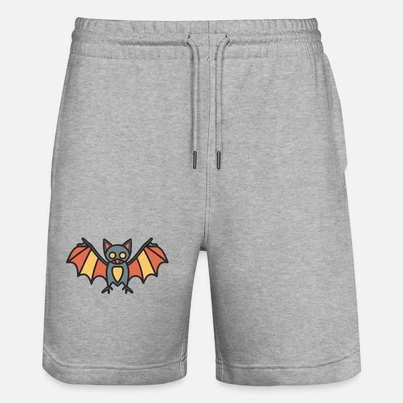 Chauve-souris Halloween Drôle - Short de jogging bio TRAINER Stanley/Stella unisexe - gris chiné