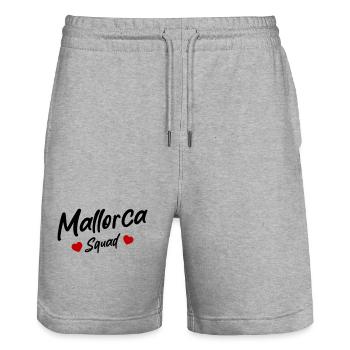 Mallorca Squad Herz - Stanley/Stella Unisex Bio Joggingshorts Trainer  - Grau meliert - Vorne - Nik (191cm) & Marisol (170cm)