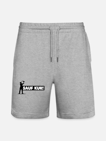 Sauf Kur Party - Stanley/Stella Trainer Unisex Organic Jogging Shorts - heather grey
