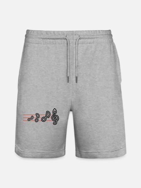 Sheet Music Music - Stanley/Stella Trainer Unisex Organic Jogging Shorts - heather grey