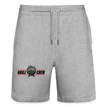 Grill Crew Grillen - Stanley/Stella Unisex Bio Joggingshorts Trainer  - Grau meliert - Vorne - Nik (191cm) & Marisol (170cm)