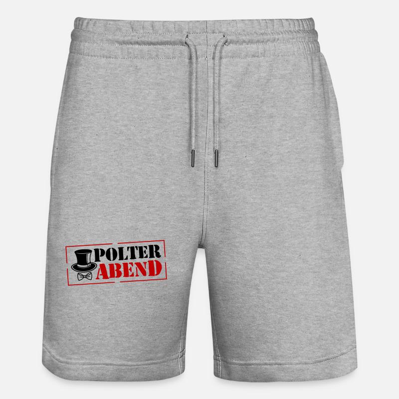 Polterabend Hochzeit Junggeselle - Stanley/Stella Unisex Bio Joggingshorts Trainer  - Grau meliert