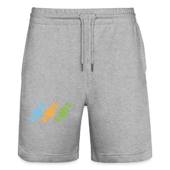 bonbon - Short de jogging bio TRAINER Stanley/Stella unisexe - gris chiné - Devant - Nik (191cm) & Marisol (170cm)