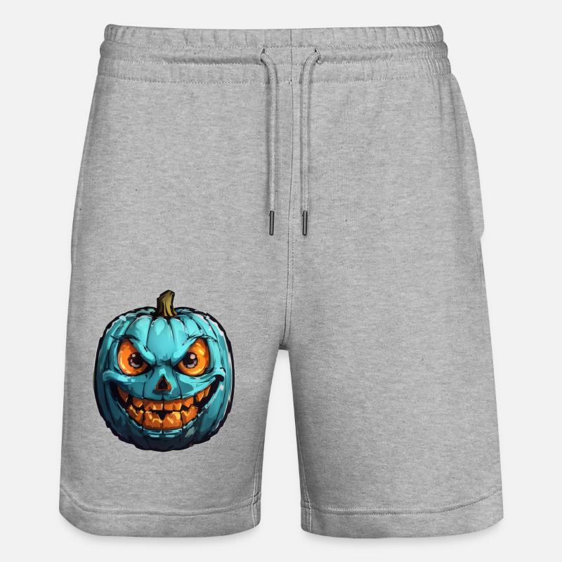 Citrouille d’Halloween - Short de jogging bio TRAINER Stanley/Stella unisexe - gris chiné