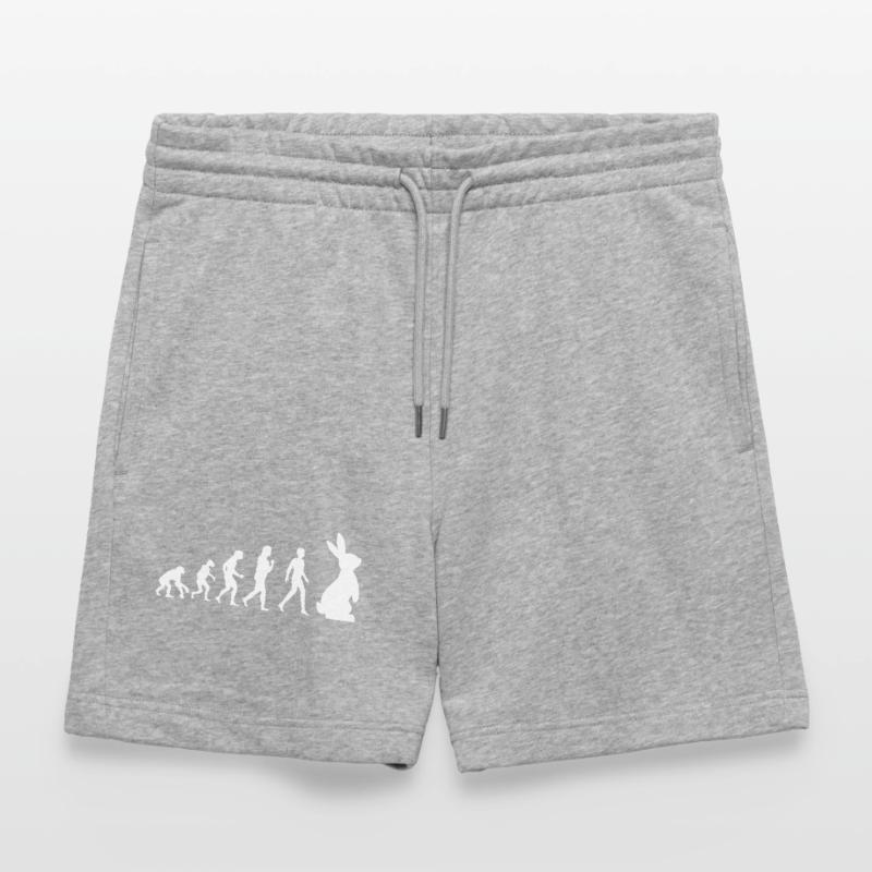 Evolution Easter Bunny Easter Gift Bunny Funny Stanley/Stella Trainer Unisex Organic Jogging Shorts