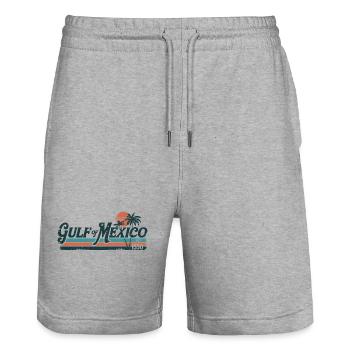 Gulf Of Mexico - Stanley/Stella Unisex Bio Joggingshorts Trainer  - Grau meliert - Vorne - Nik (191cm) & Marisol (170cm)