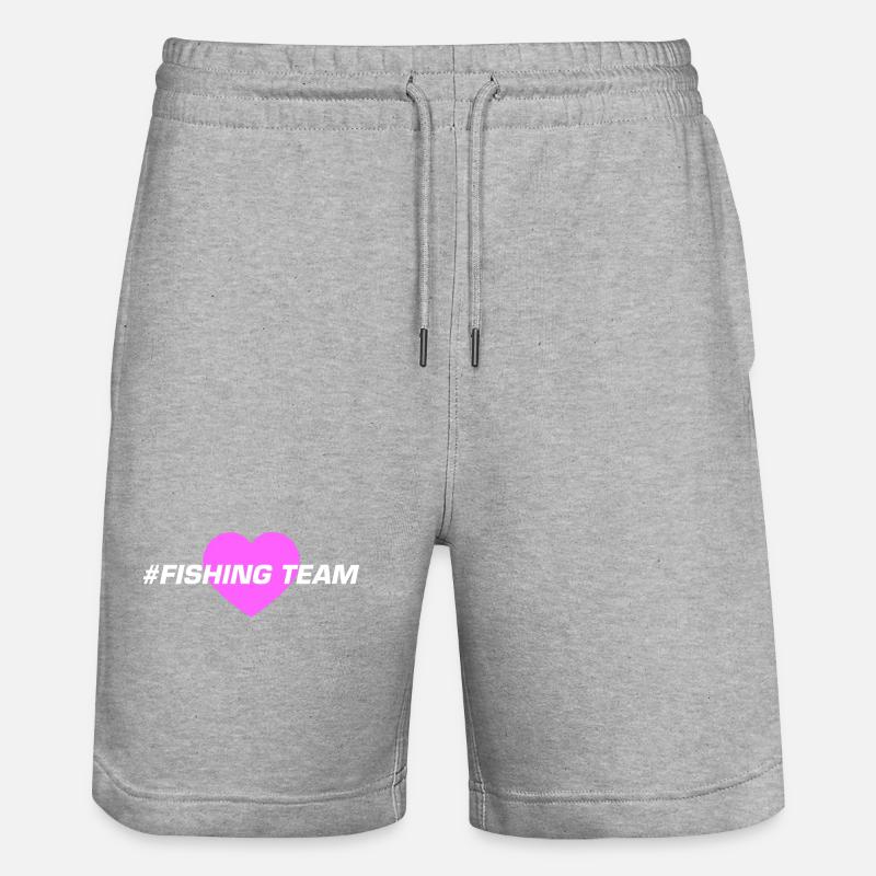 Cœur d’équipe de pêche - Short de jogging bio TRAINER Stanley/Stella unisexe - gris chiné