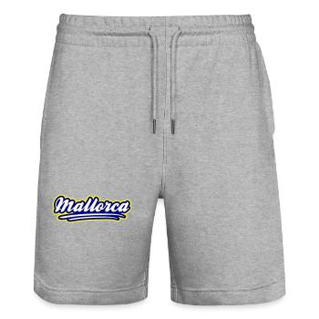 Majorque Élégant - Short de jogging bio TRAINER Stanley/Stella unisexe - gris chiné - Devant - Nik (191cm) & Marisol (170cm)