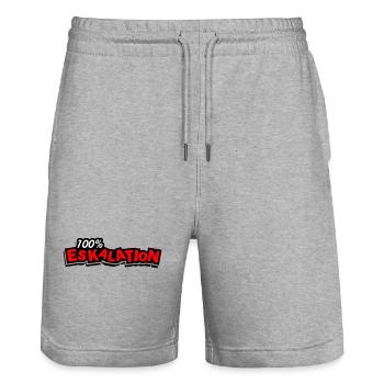 Eskalation 100% - Stanley/Stella Unisex Bio Joggingshorts Trainer  - Grau meliert - Vorne - Nik (191cm) & Marisol (170cm)