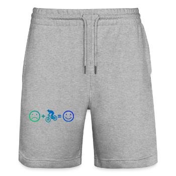 Cycling Women's Mountain Biker MTB Cycling - Stanley/Stella Trainer Unisex Organic Jogging Shorts - heather grey - Front - Nik (191cm) & Marisol (170cm)