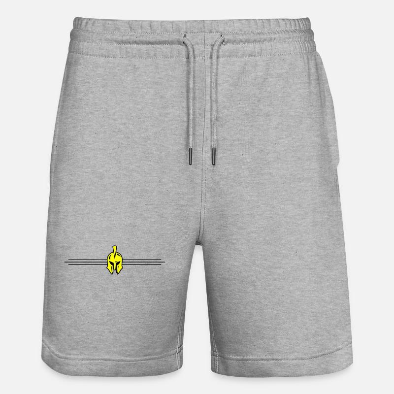 Logo du casque Spartan - Short de jogging bio TRAINER Stanley/Stella unisexe - gris chiné