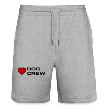 Dog Crew - Stanley/Stella Unisex Bio Joggingshorts Trainer  - Grau meliert - Vorne - Nik (191cm) & Marisol (170cm)