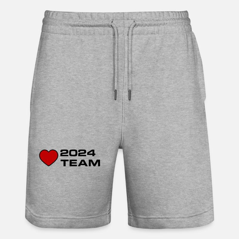 Équipe 2024 - Short de jogging bio TRAINER Stanley/Stella unisexe - gris chiné