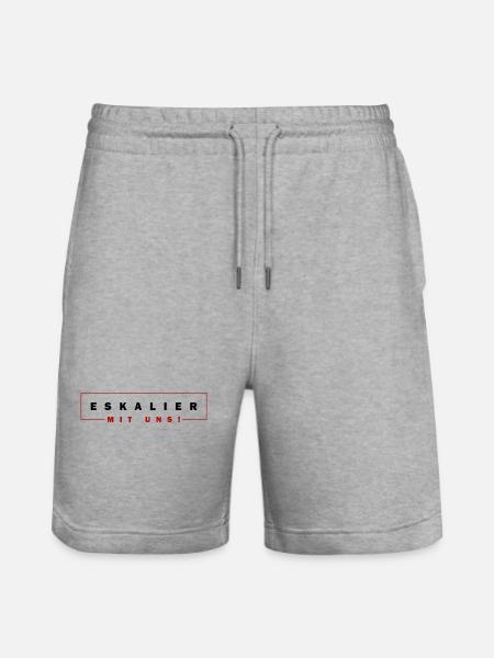 Eskalier mit uns - Stanley/Stella Unisex Bio Joggingshorts Trainer - Grau meliert