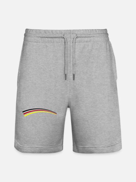 Germany Flag Symbol - Stanley/Stella Trainer Unisex Organic Jogging Shorts - heather grey