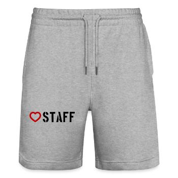 Cœur du bâton - Short de jogging bio TRAINER Stanley/Stella unisexe - gris chiné - Devant - Nik (191cm) & Marisol (170cm)