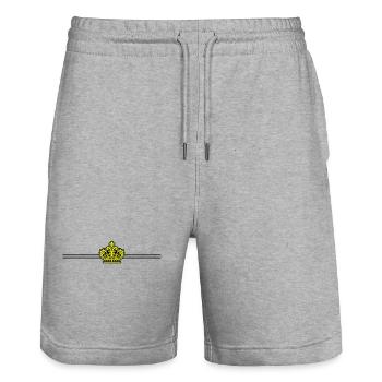 Krone Icon - Stanley/Stella Unisex Bio Joggingshorts Trainer  - Grau meliert - Vorne - Nik (191cm) & Marisol (170cm)