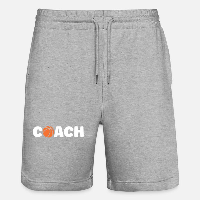 Coach de Basketball - Short de jogging bio TRAINER Stanley/Stella unisexe - gris chiné