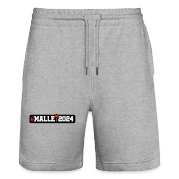 Malle 2024 - Stanley/Stella Unisex Bio Joggingshorts Trainer  - Grau meliert - Vorne - Nik (191cm) & Marisol (170cm)