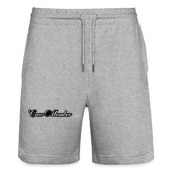 Crew Mitglied - Stanley/Stella Unisex Bio Joggingshorts Trainer  - Grau meliert - Vorne - Nik (191cm) & Marisol (170cm)