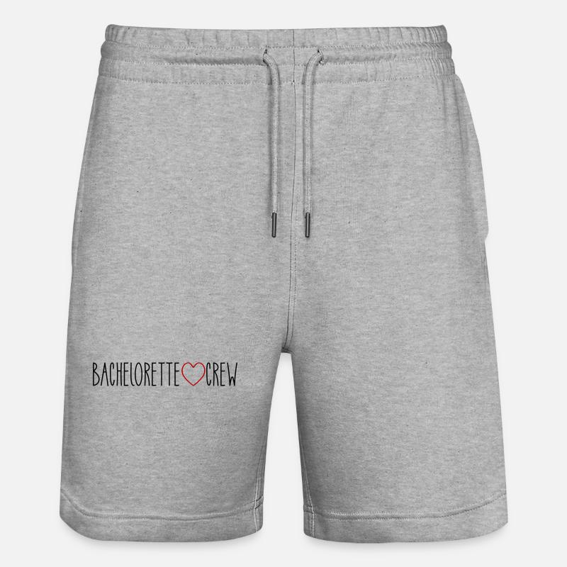 Bachelorette Crew Coeur - Short de jogging bio TRAINER Stanley/Stella unisexe - gris chiné