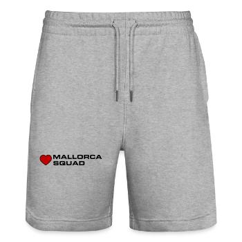 Mallorca Squad - Stanley/Stella Unisex Bio Joggingshorts Trainer  - Grau meliert - Vorne - Nik (191cm) & Marisol (170cm)